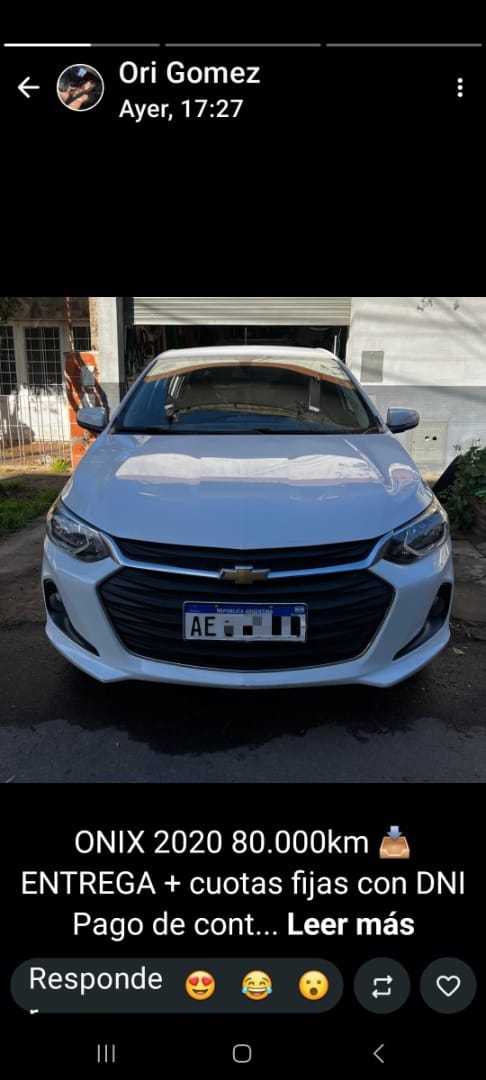 Chevrolet Onix 2020 en venta